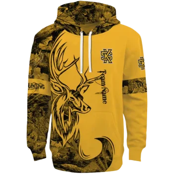 personalized kennesaw state owls deer silhouette gold hoodie best selling