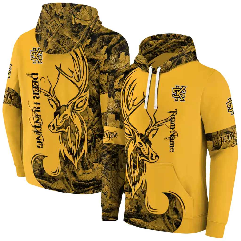 personalized kennesaw state owls deer silhouette gold hoodie fashion forward personalized kennesaw state owls deer silhouette gold hoodie fashion forward