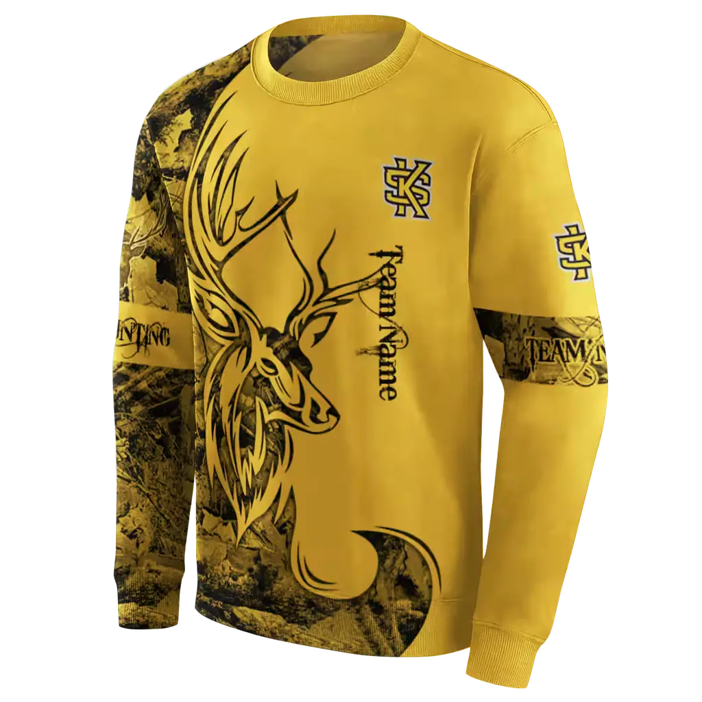 personalized kennesaw state owls deer silhouette gold hoodie new arrival personalized kennesaw state owls deer silhouette gold hoodie new arrival