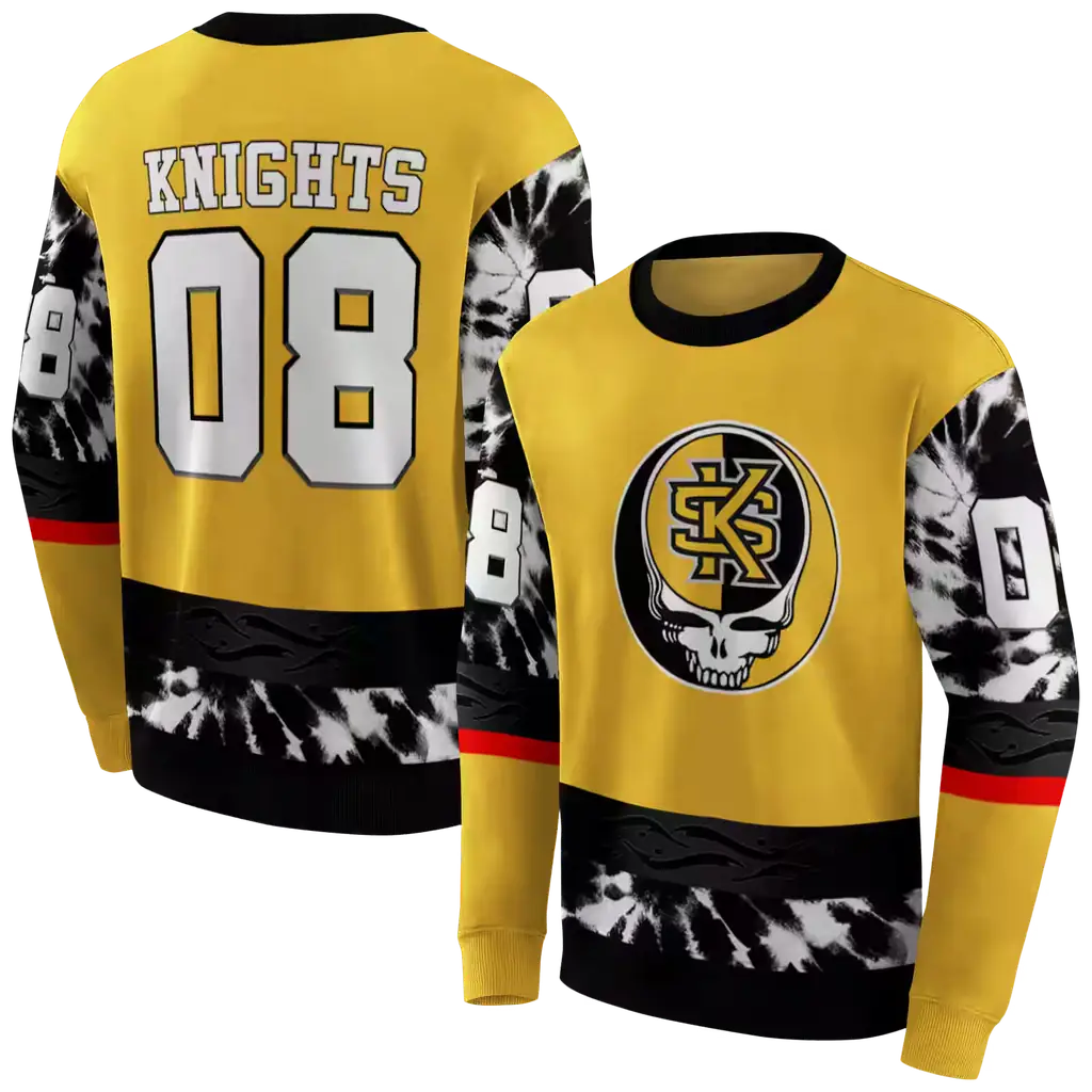 personalized kennesaw state owls grateful vibes gold hoodie premium grade personalized kennesaw state owls grateful vibes gold hoodie premium grade