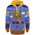 personalized kennesaw state owls mario blue black hoodie best selling