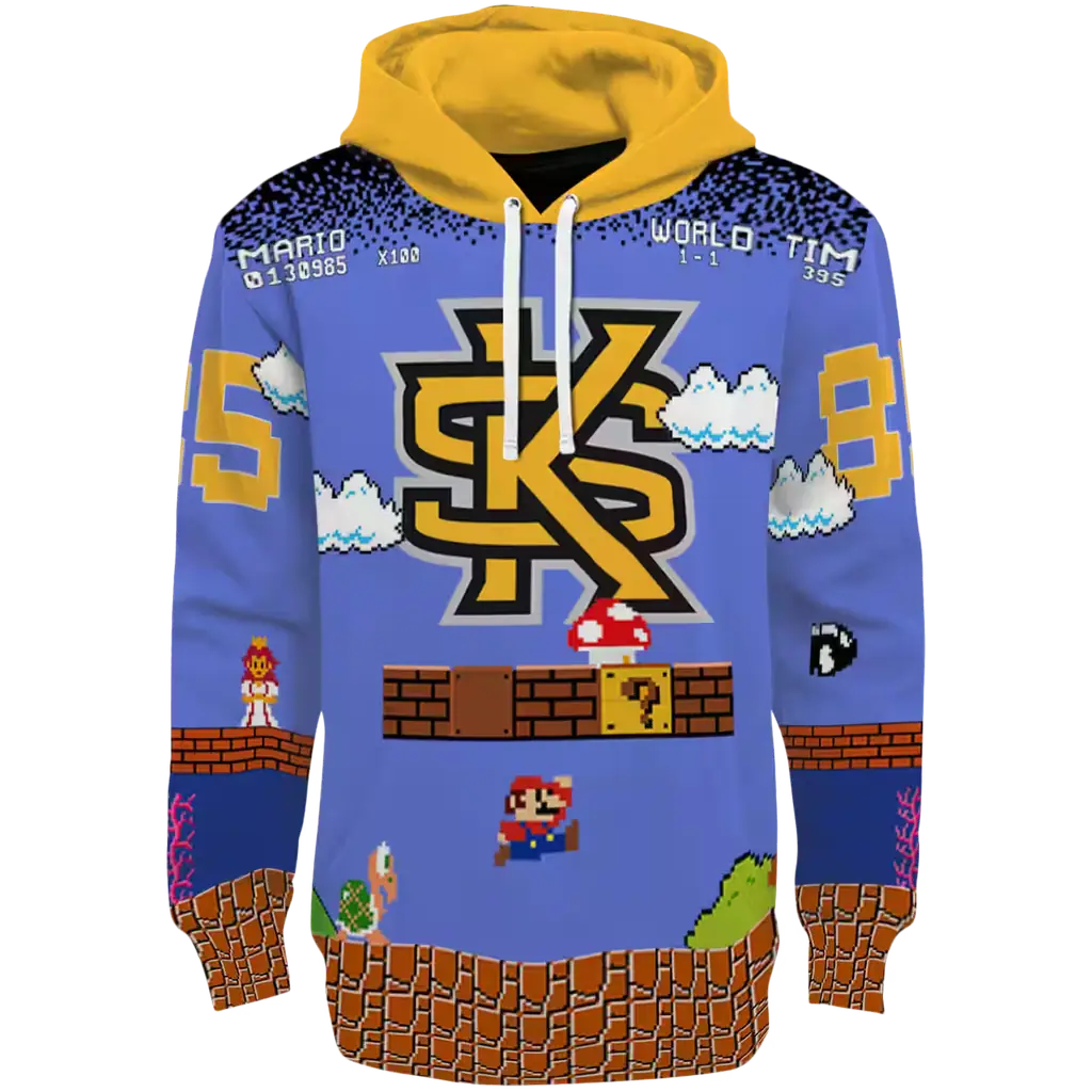personalized kennesaw state owls mario blue black hoodie best selling personalized kennesaw state owls mario blue black hoodie best selling