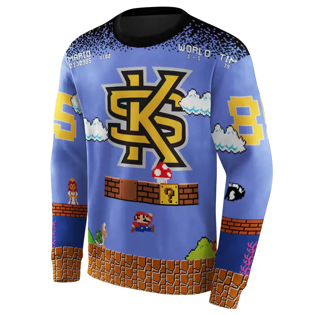 personalized kennesaw state owls mario blue black hoodie new arrival personalized kennesaw state owls mario blue black hoodie new arrival