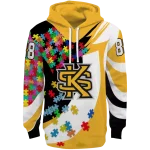 personalized kennesaw state owls puzzle pieces gold hoodie best selling