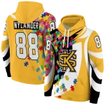 personalized kennesaw state owls puzzle pieces gold hoodie best selling