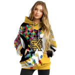 personalized kennesaw state owls puzzle pieces gold hoodie best selling