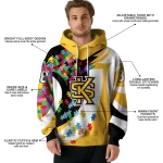 personalized kennesaw state owls puzzle pieces gold hoodie best selling