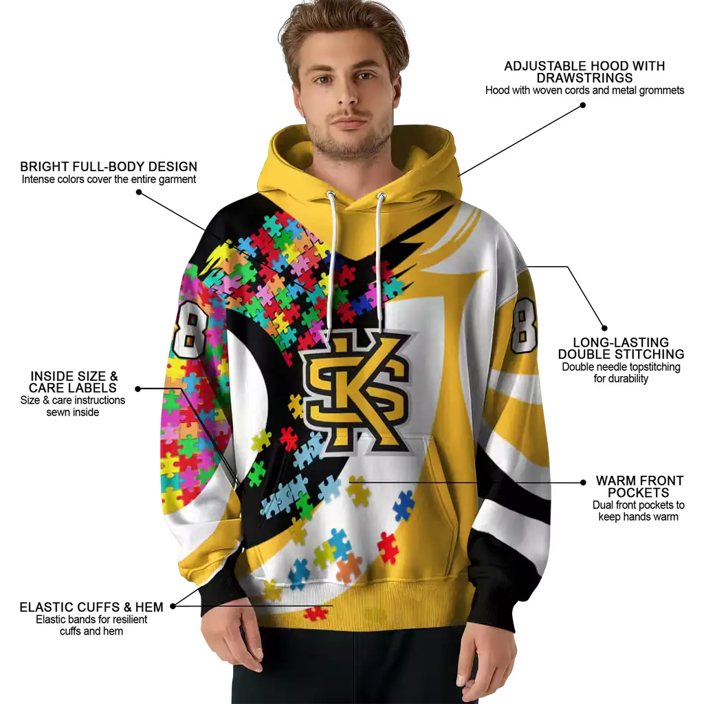 personalized kennesaw state owls puzzle pieces gold hoodie latest model personalized kennesaw state owls puzzle pieces gold hoodie latest model