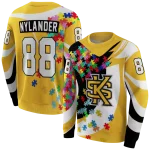 personalized kennesaw state owls puzzle pieces gold hoodie best selling