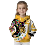 personalized kennesaw state owls puzzle pieces gold hoodie best selling