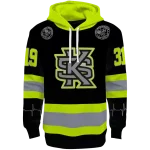 personalized kennesaw state owls safety motif black neon green hoodie best selling
