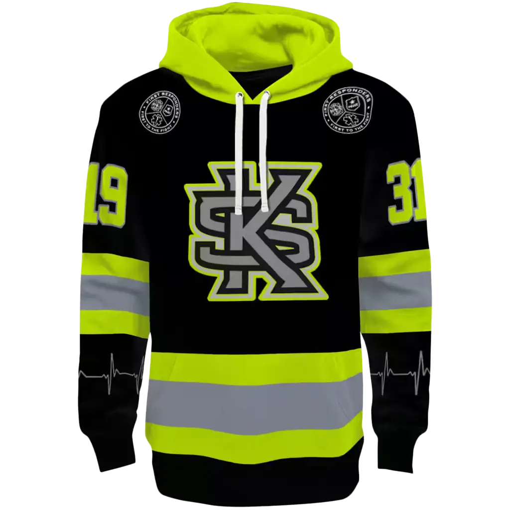 personalized kennesaw state owls safety motif black neon green hoodie best selling personalized kennesaw state owls safety motif black neon green hoodie best selling