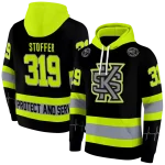 personalized kennesaw state owls safety motif black neon green hoodie best selling