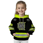 personalized kennesaw state owls safety motif black neon green hoodie best selling