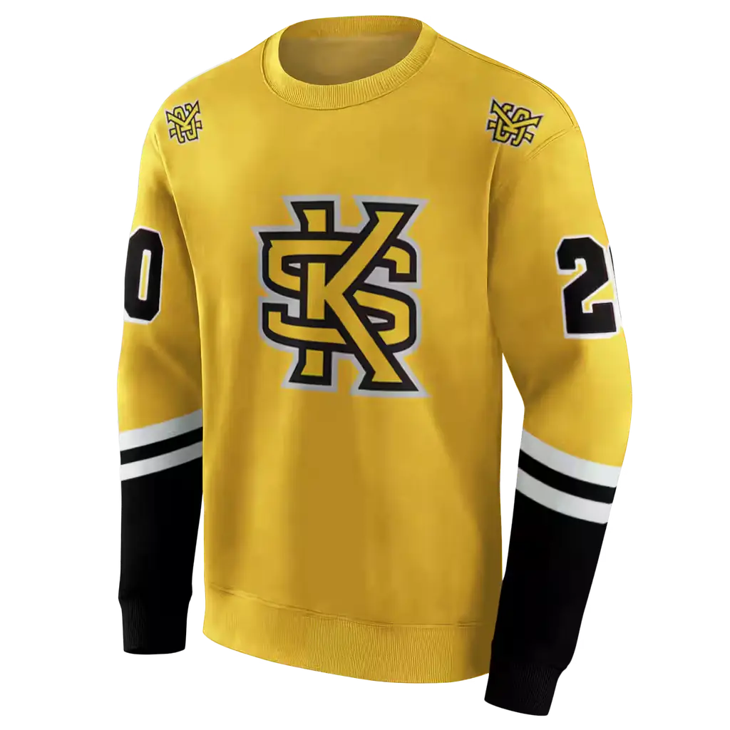 personalized kennesaw state owls striped sleeves gold hoodie new arrival personalized kennesaw state owls striped sleeves gold hoodie new arrival