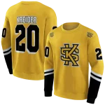 personalized kennesaw state owls striped sleeves gold hoodie best selling