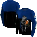 personalized kent state golden flashes baby groot navy blue black hoodie best selling