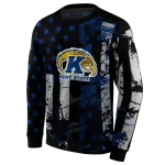 personalized kent state golden flashes distressed flag navy blue black hoodie best selling
