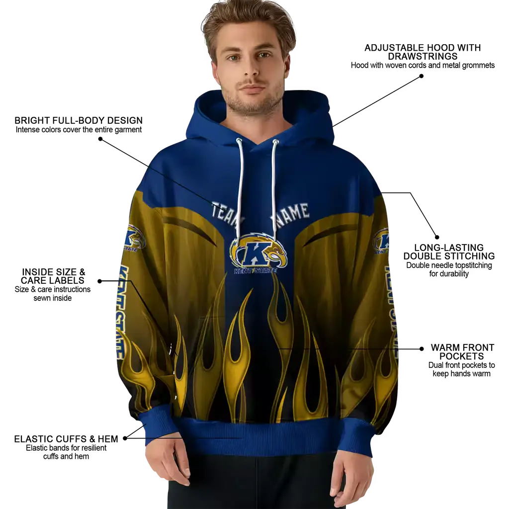 personalized kent state golden flashes flame design navy blue hoodie latest model personalized kent state golden flashes flame design navy blue hoodie latest model