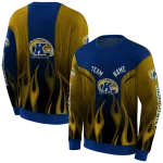 personalized kent state golden flashes flame design navy blue hoodie best selling