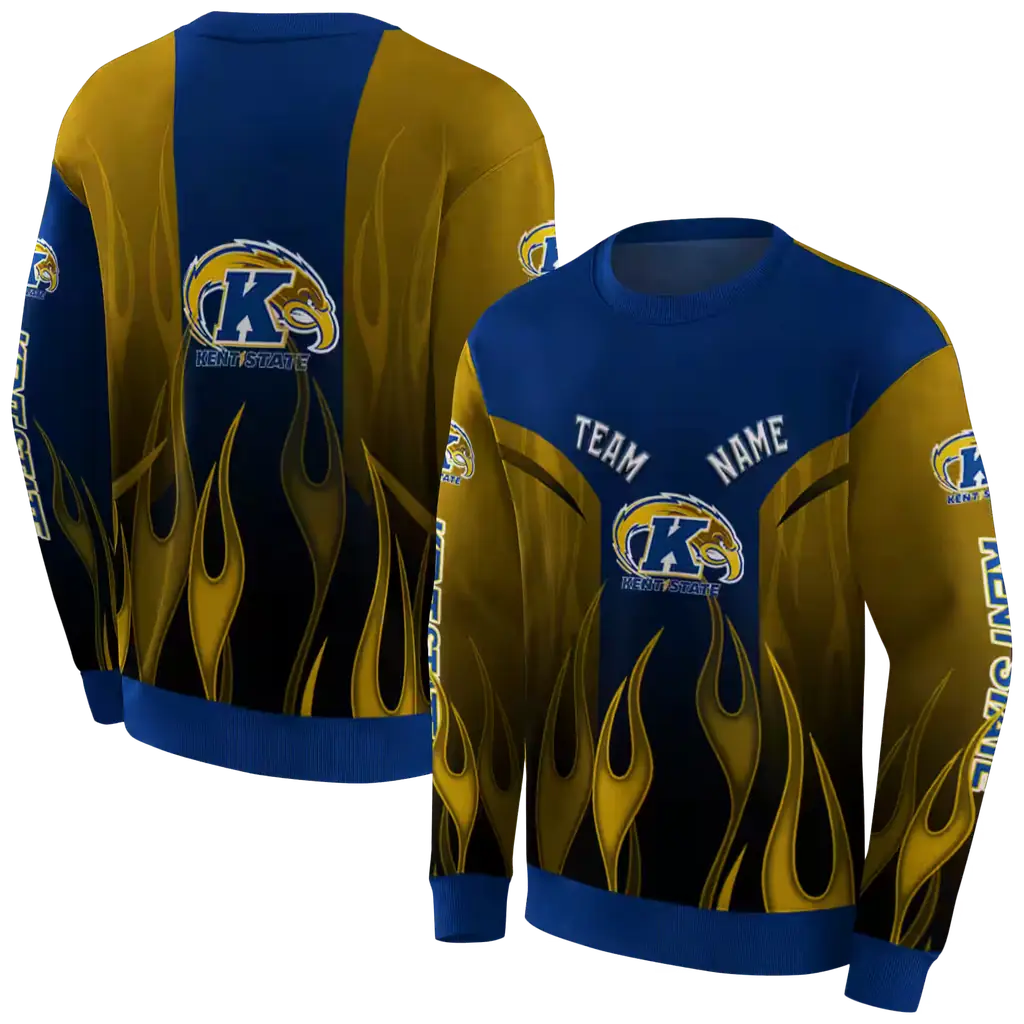 personalized kent state golden flashes flame design navy blue hoodie premium grade personalized kent state golden flashes flame design navy blue hoodie premium grade