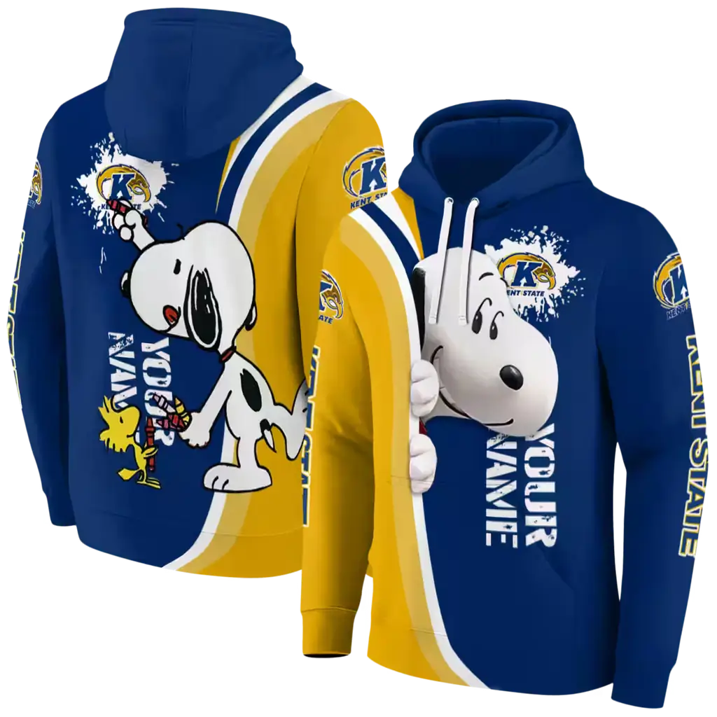 personalized kent state golden flashes peeking snoopy navy blue hoodie fashion forward personalized kent state golden flashes peeking snoopy navy blue hoodie fashion forward