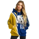 personalized kent state golden flashes peeking snoopy navy blue hoodie best selling
