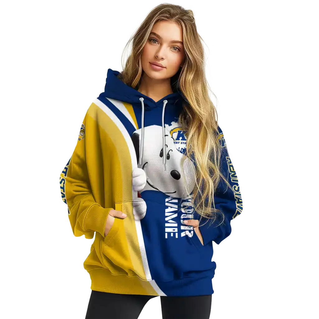 personalized kent state golden flashes peeking snoopy navy blue hoodie high quality personalized kent state golden flashes peeking snoopy navy blue hoodie high quality