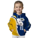 personalized kent state golden flashes peeking snoopy navy blue hoodie best selling