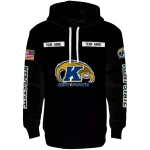 personalized kent state golden flashes punisher skull black hoodie best selling
