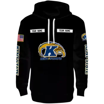 personalized kent state golden flashes punisher skull black hoodie best selling