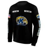 personalized kent state golden flashes punisher skull black hoodie best selling