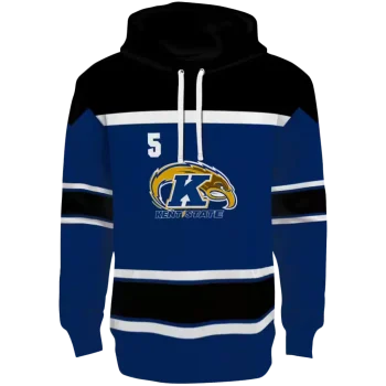 personalized kent state golden flashes striped pattern navy blue hoodie best selling