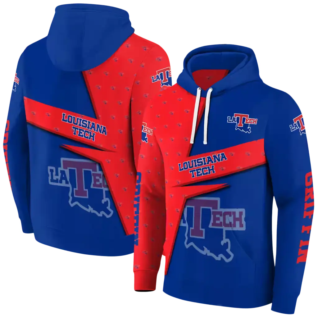 personalized la tech abstract shape blue hoodie fashion forward personalized la tech abstract shape blue hoodie fashion forward