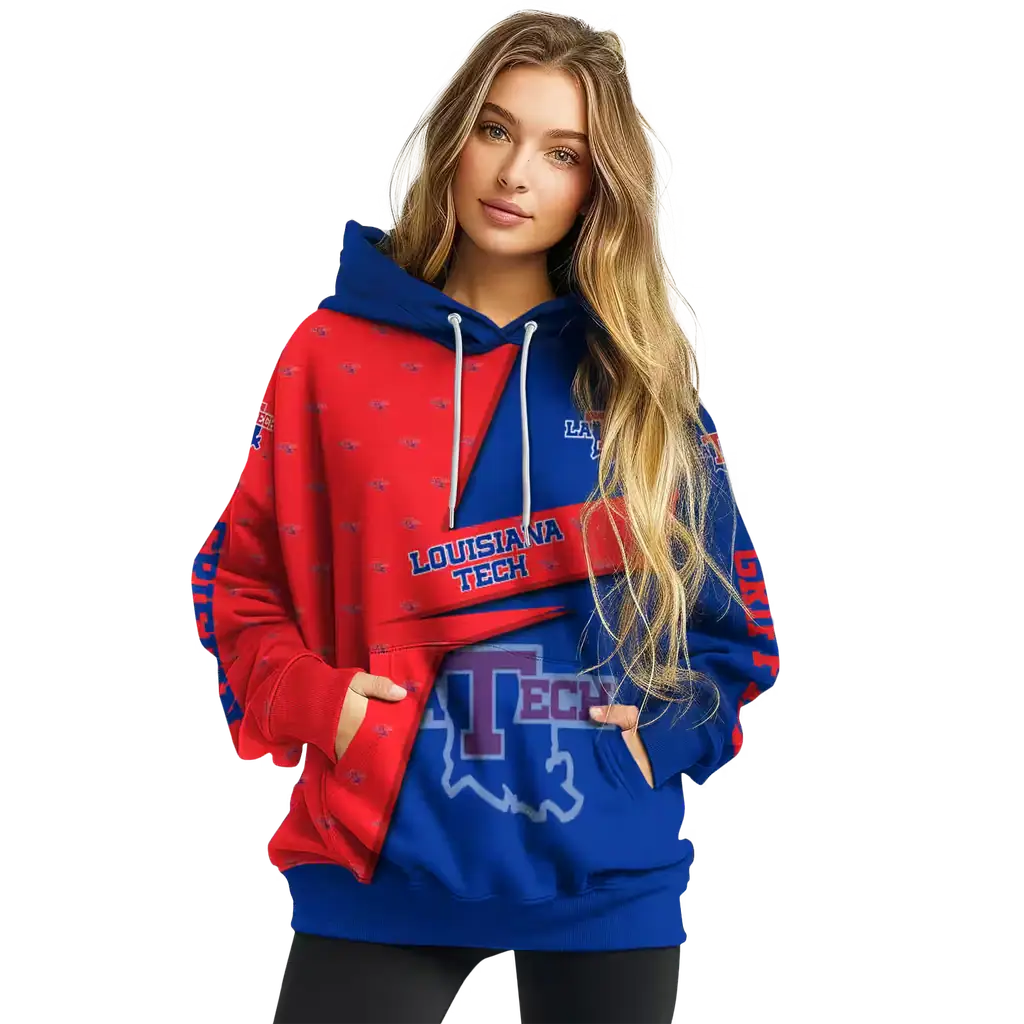 personalized la tech abstract shape blue hoodie high quality personalized la tech abstract shape blue hoodie high quality