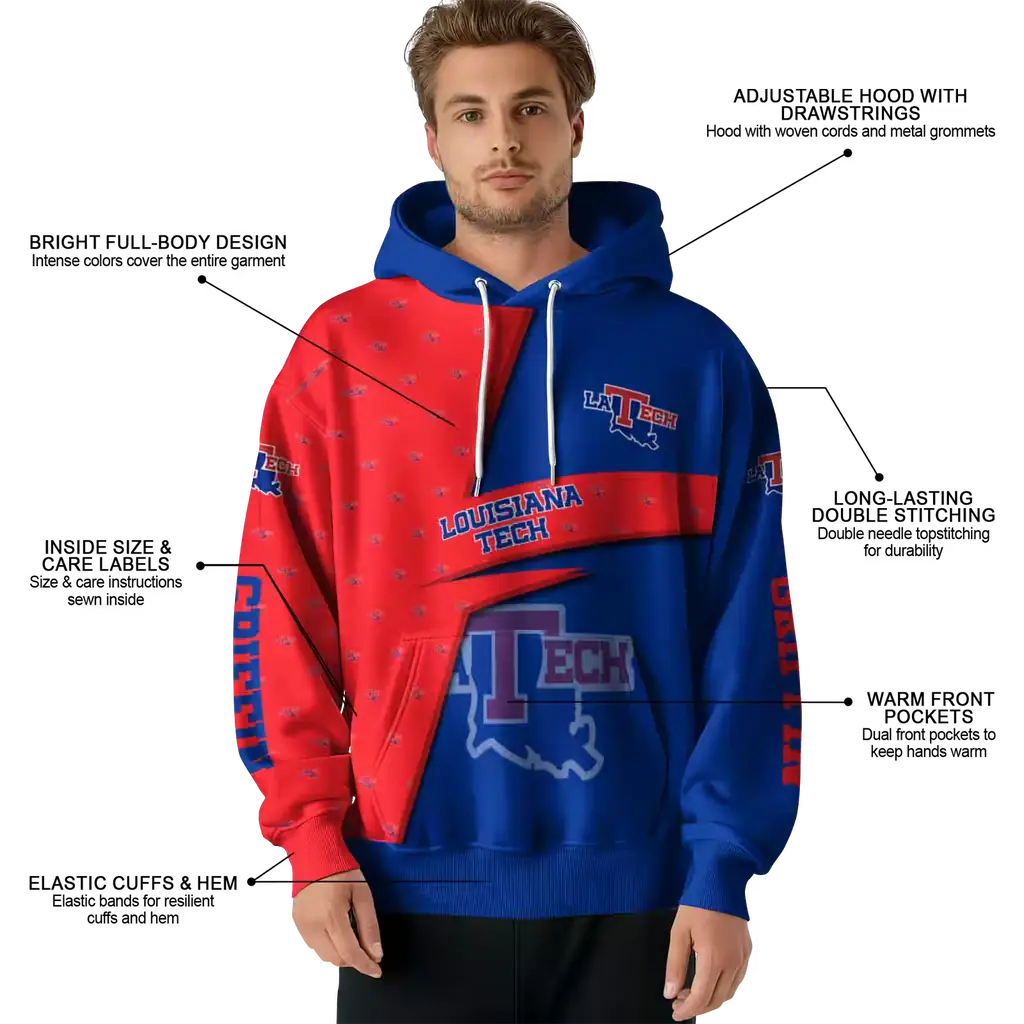 personalized la tech abstract shape blue hoodie latest model personalized la tech abstract shape blue hoodie latest model
