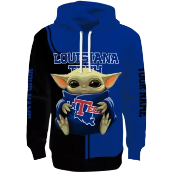 personalized la tech baby yoda blue black hoodie best selling
