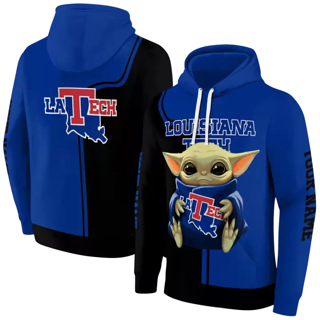 personalized la tech baby yoda blue black hoodie fashion forward personalized la tech baby yoda blue black hoodie fashion forward
