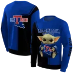 personalized la tech baby yoda blue black hoodie best selling