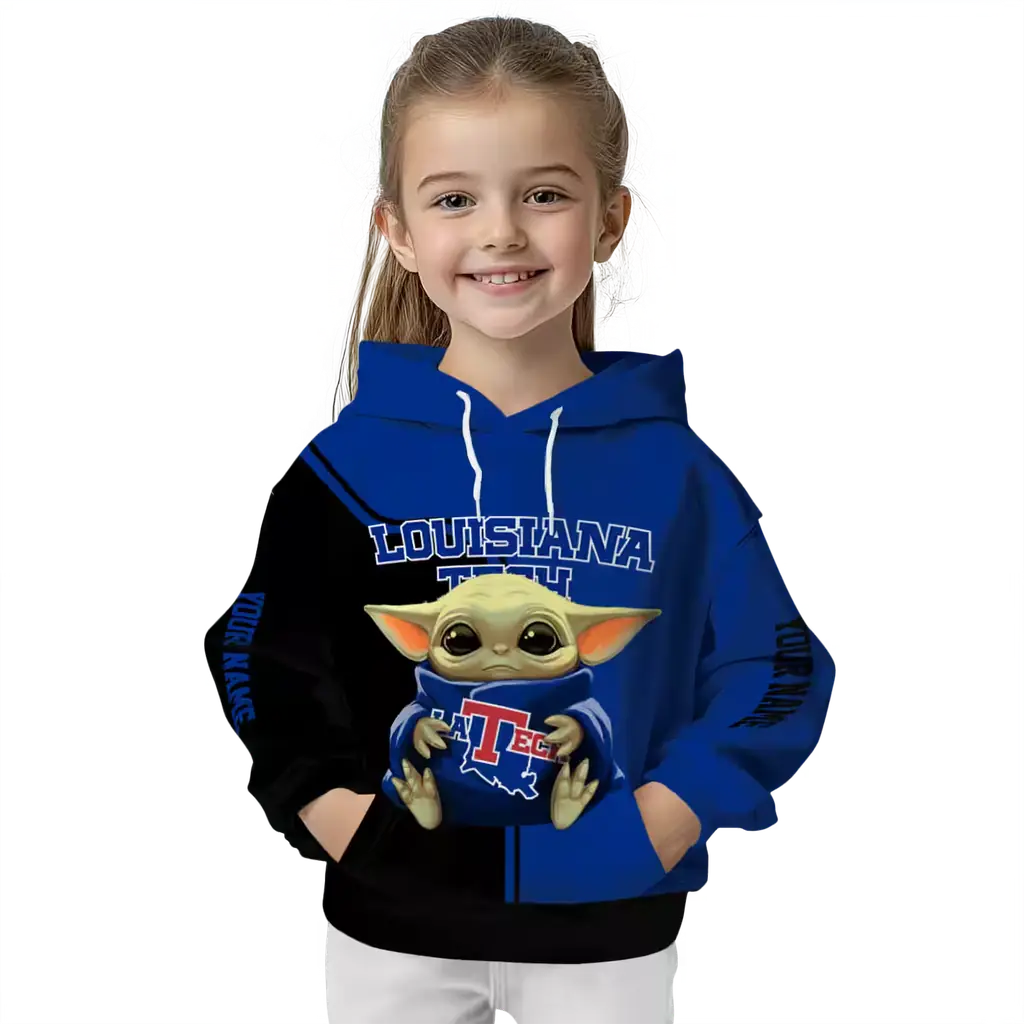 personalized la tech baby yoda blue black hoodie top rated personalized la tech baby yoda blue black hoodie top rated