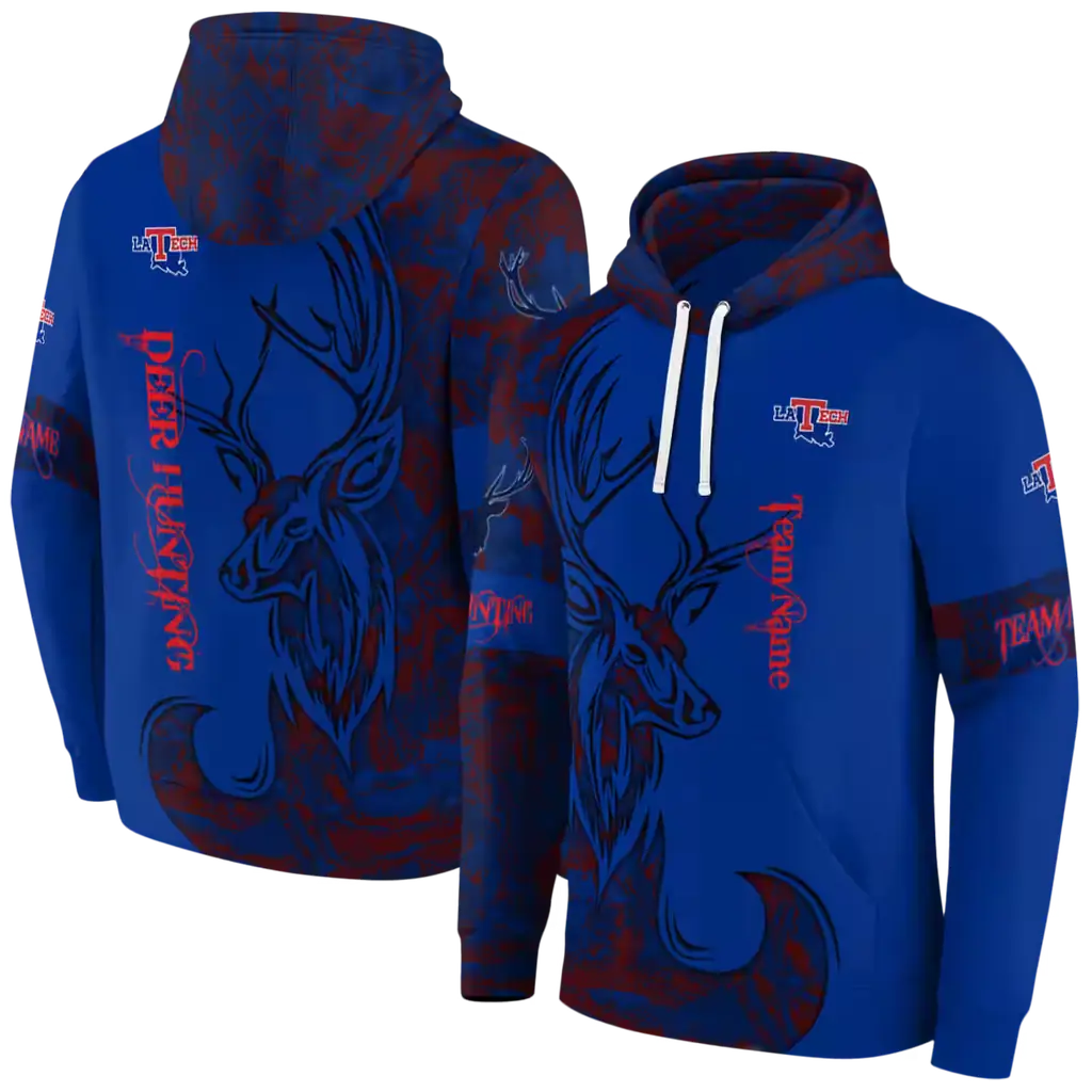 personalized la tech deer silhouette blue hoodie fashion forward personalized la tech deer silhouette blue hoodie fashion forward