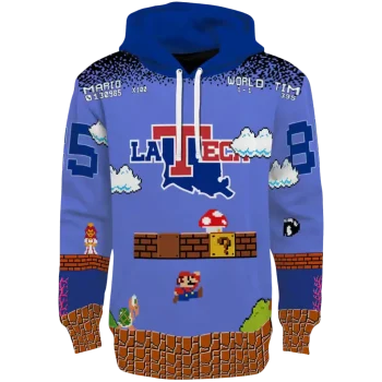 personalized la tech mario blue black hoodie best selling