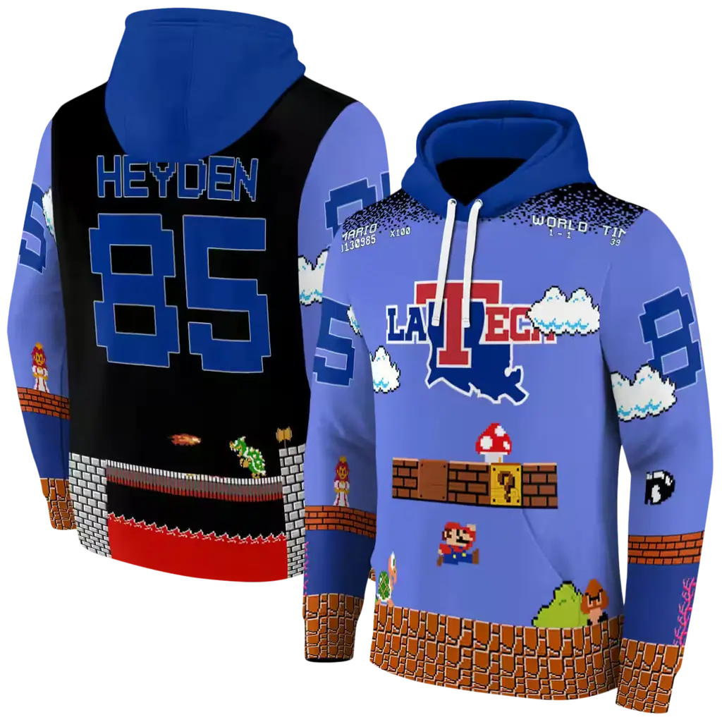 personalized la tech mario blue black hoodie fashion forward personalized la tech mario blue black hoodie fashion forward
