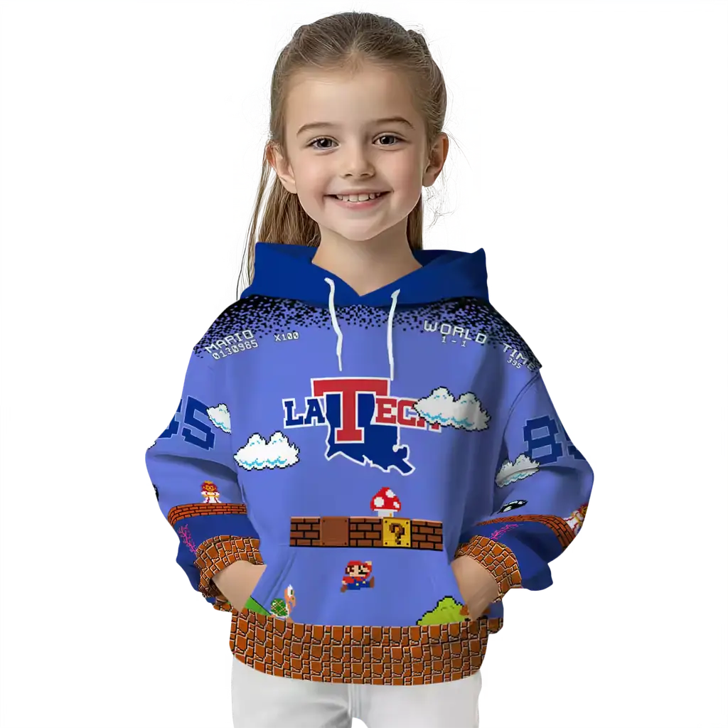 personalized la tech mario blue black hoodie top rated personalized la tech mario blue black hoodie top rated