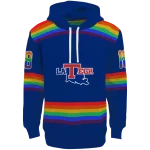 personalized la tech rainbow stripes blue hoodie best selling