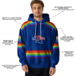 personalized la tech rainbow stripes blue hoodie best selling