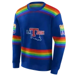 personalized la tech rainbow stripes blue hoodie best selling