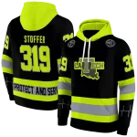personalized la tech safety motif black neon green hoodie best selling