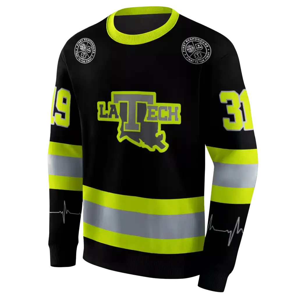 personalized la tech safety motif black neon green hoodie new arrival personalized la tech safety motif black neon green hoodie new arrival