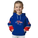 personalized la tech striped sleeves blue hoodie best selling